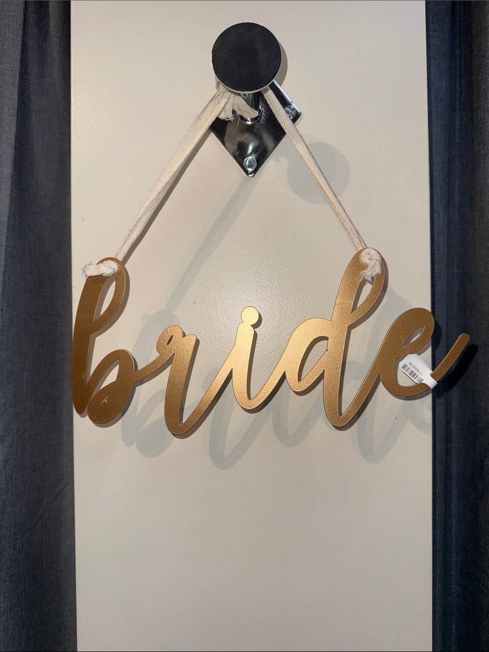 Gold "bride" Script Wall Sign - Elegant Home Wall Decor